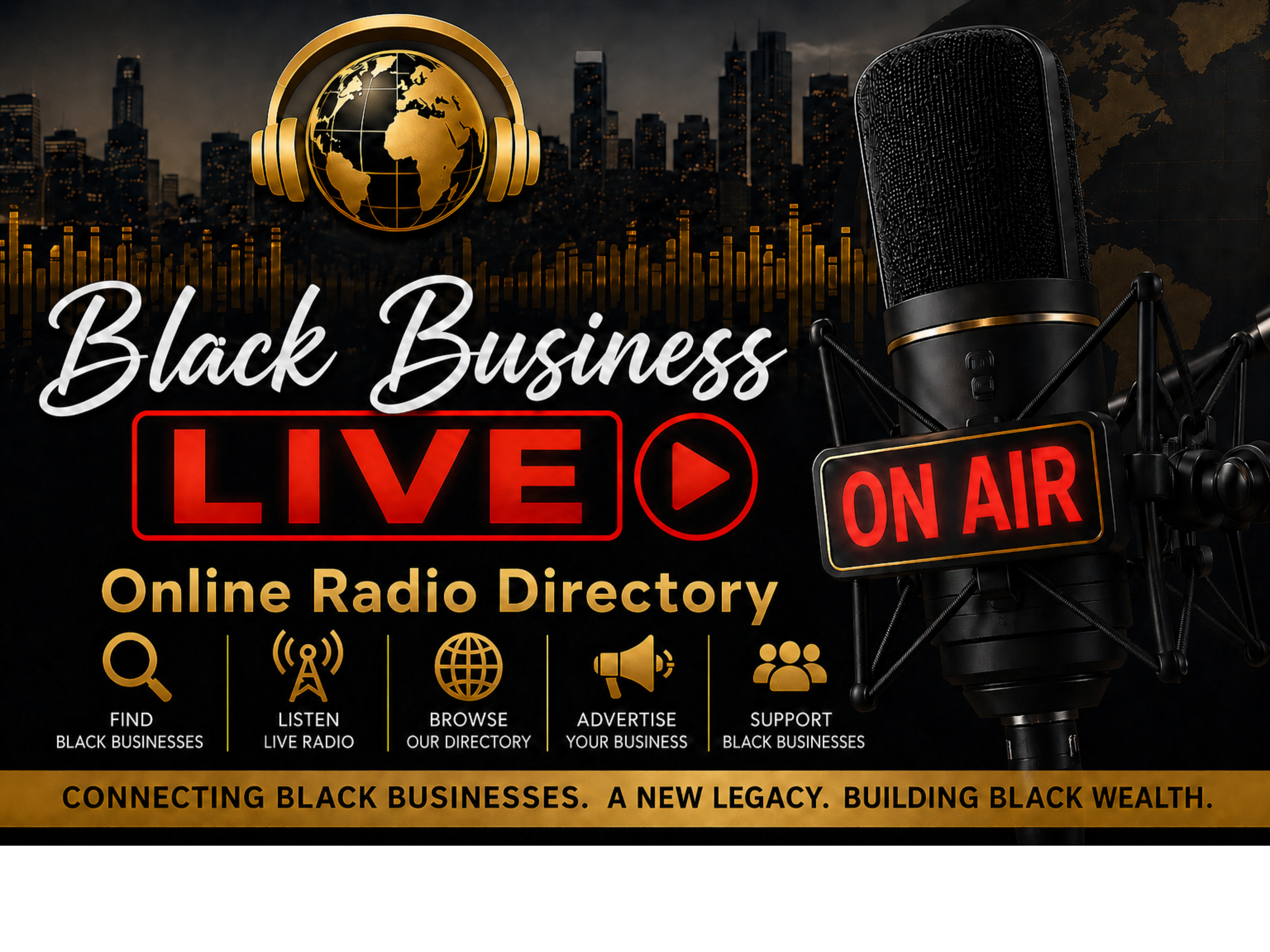 STRONGER Solution ResouRce Black Business LIVE Online Radio Directory promotional banner
